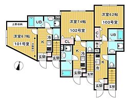 西武豊島線 豊島園駅 徒歩9分の賃貸アパート 2階1Kの間取り