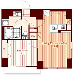 仮称 関町北2丁目マンション 1LDKの間取図画像