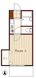 コーポ・レーヴ 1Kの間取図画像