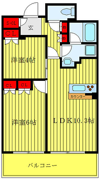 BLESS上池袋 102｜東京都豊島区上池袋3丁目(賃貸マンション2LDK・1階・48.29㎡)の写真 その2