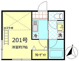 コルモ板橋 201 ｜ 東京都北区滝野川5丁目（賃貸アパート1K・2階・21.18㎡） その2