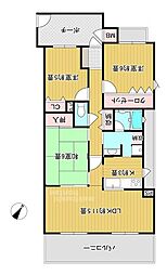 ローレルコート古市3番館 3LDKの間取図画像