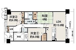 ケイズパーク堺・北花田 3LDKの間取図画像