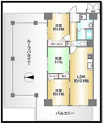 サンシティ松原 3LDKの間取図画像