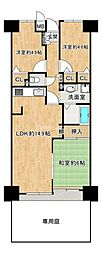 クローバーハイツ南花台 3LDKの間取図画像