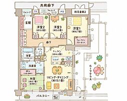 ローレルコート浜寺公園 4LDKの間取図画像