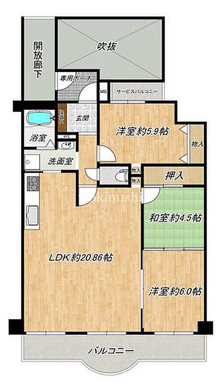 3LDK 間取り