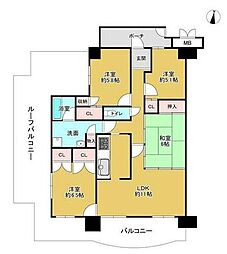 ディオフェルティ千代田錦織公園壱番館 4LDKの間取図画像