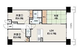 アンビエント金剛東 3LDKの間取図画像