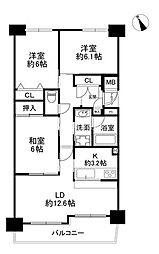 藤和ライブタウン千代田 3LDKの間取図画像