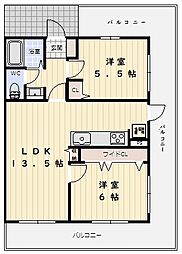 間取図画像 2LDK