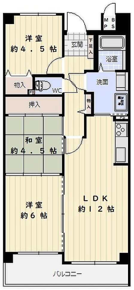 3LDK 間取り