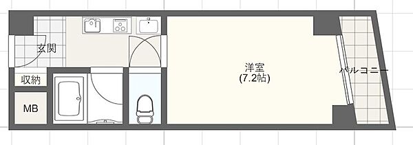 兵庫県神戸市中央区海岸通５丁目(賃貸マンション1R・11階・21.02㎡)の写真 その2