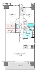 間取図画像 2LDK