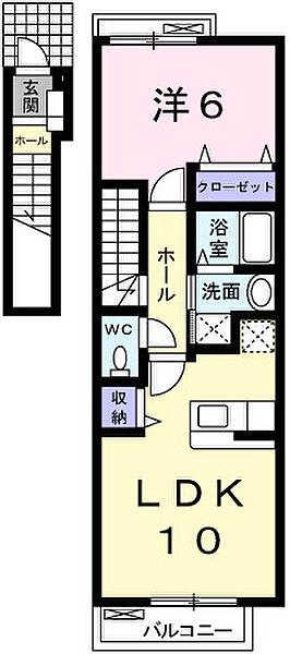 メゾン・リベルタ 203｜兵庫県姫路市名古山町(賃貸アパート1LDK・2階・42.37㎡)の写真 その2