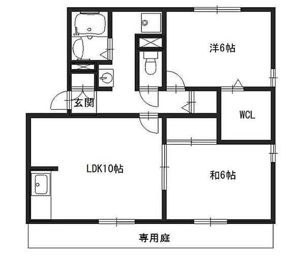 エクセルコート B101｜兵庫県姫路市広畑区才(賃貸アパート2LDK・1階・55.25㎡)の写真 その2