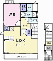 アウローラ玉手II　Ａ 201 ｜ 兵庫県姫路市玉手446番地1（賃貸アパート1LDK・2階・46.09㎡） その2