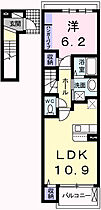 ノアＢ 203 ｜ 兵庫県姫路市別所町別所1530番地1（賃貸アパート1LDK・2階・44.59㎡） その2