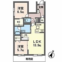 オカバ姫路岡町シャーメゾン A101 ｜ 兵庫県姫路市岡町（賃貸マンション3LDK・1階・67.83㎡） その2