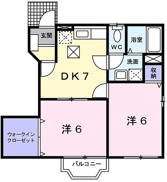 ボニート・リーオI 101｜兵庫県姫路市北夢前台2丁目(賃貸アパート2DK・1階・44.34㎡)の写真 その2