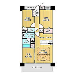 デュオプレステージ姫路駅前グレイス 3LDKの間取図画像