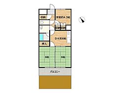 エバーライフ井尻駅南 2LDKの間取図画像