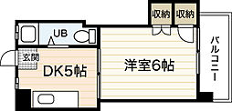 ヤマトビル 1DKの間取図画像