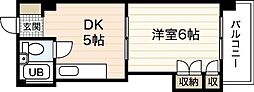 ハイム三滝 1DKの間取図画像