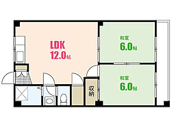 胤森ビル 2LDKの間取図画像