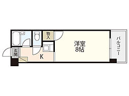 リマーカーブル己斐 1DKの間取図画像