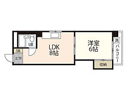 大松己斐ビル 1DKの間取図画像