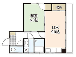 前田ビル 1LDKの間取図画像