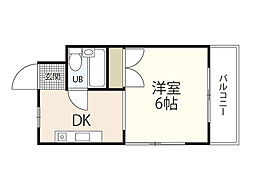 和田ビル2 1DKの間取図画像