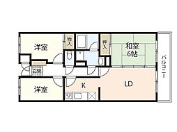 Casa&Michiroom己斐上 3DKの間取図画像