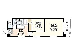 ツインハウス松中 2DKの間取図画像