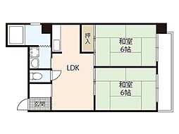 諏訪ビル 2LDKの間取図画像