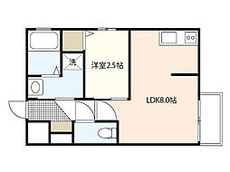 月光南観音参番館 1LDKの間取図画像