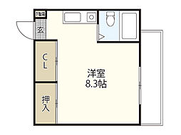 田川ビル ワンルームの間取図画像
