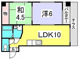 シートピア井口台 2LDKの間取図画像