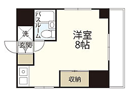 ダイアパレス舟入本町 ワンルームの間取図画像