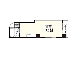 サンシャイン河原町 ワンルームの間取図画像