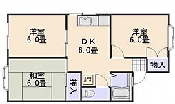 ファミール中央B 3DKの間取図画像