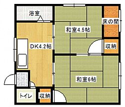 池田アパート 2DKの間取図画像