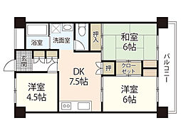 グランドハイツ山根 3DKの間取図画像