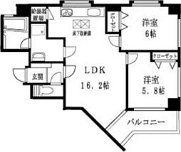 サウスウエストプラザ 2LDKの間取図画像