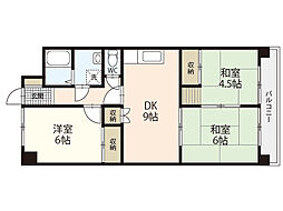 ファミール寿 3DKの間取図画像