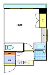 ピュアハウス 1Kの間取図画像