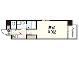 Lグランデ大手町 1Kの間取図画像