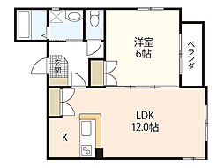 ウイングステーションサイド 1LDKの間取図画像