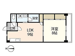 KSビルド 1LDKの間取図画像